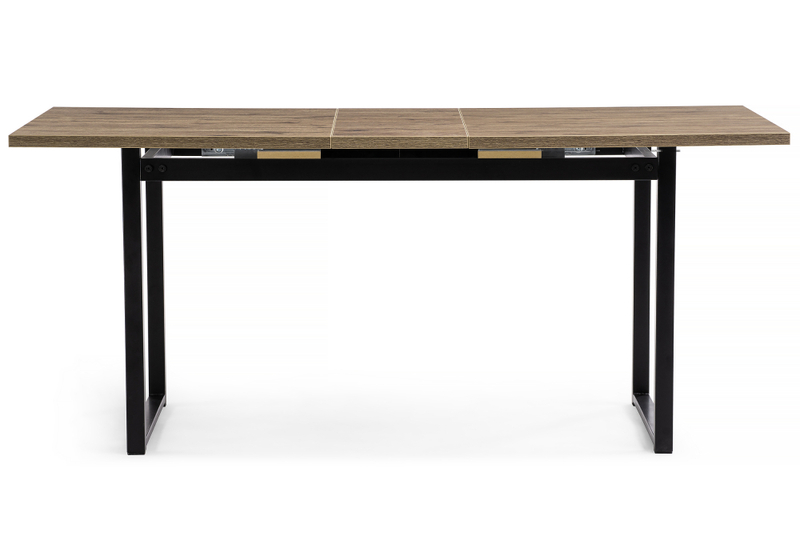 Стол деревянный, Макта 140 дуб велингтон / черный матовый