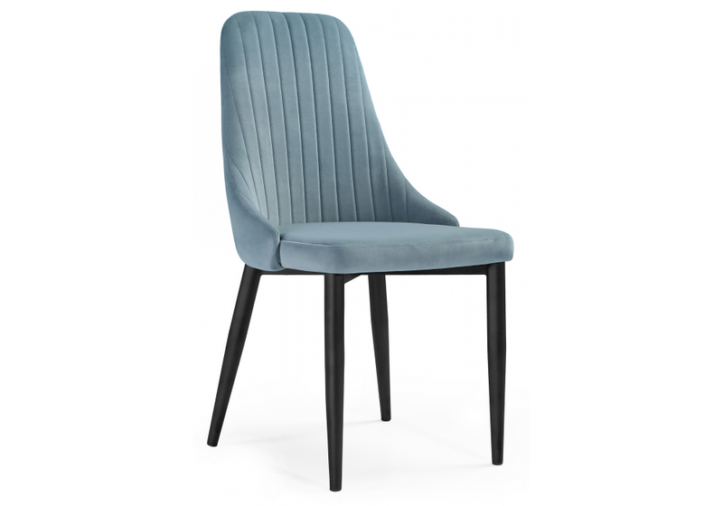 Стул на металлокаркасе, Kora light blue / black