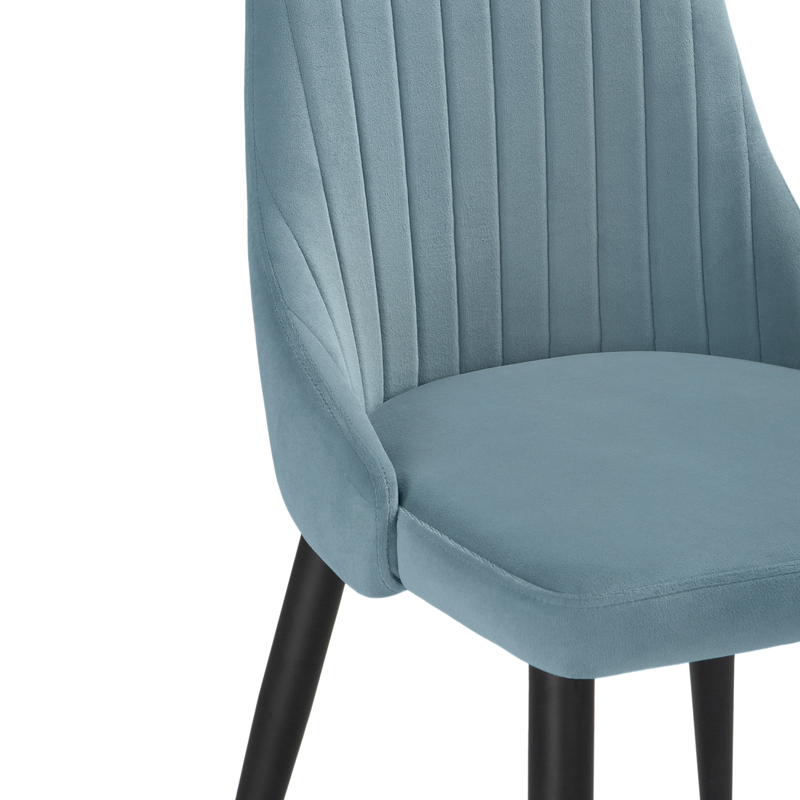 Стул на металлокаркасе, Kora light blue / black