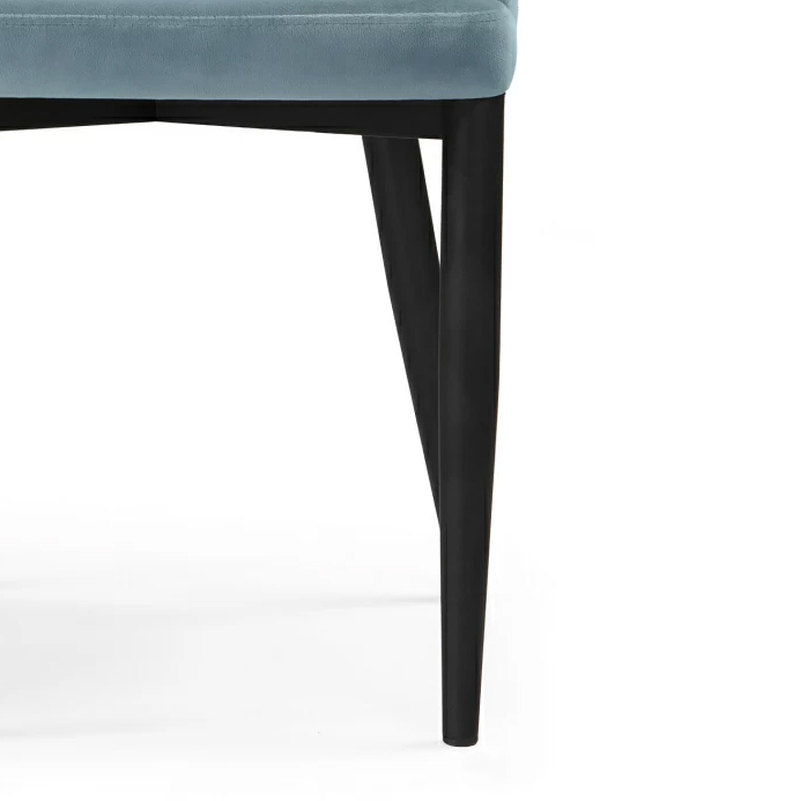 Стул на металлокаркасе, Kora light blue / black