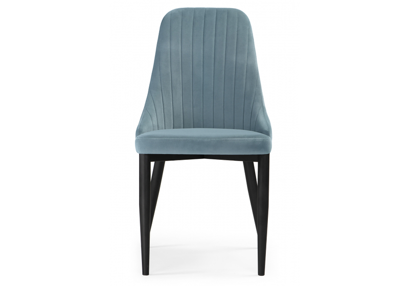 Стул на металлокаркасе, Kora light blue / black