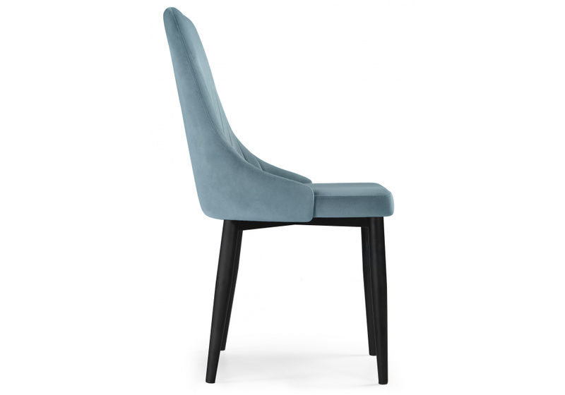 Стул на металлокаркасе, Kora light blue / black