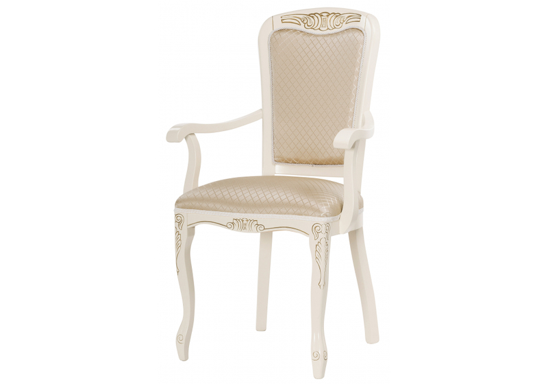 Стул деревянный, Клето патина золото / ромб