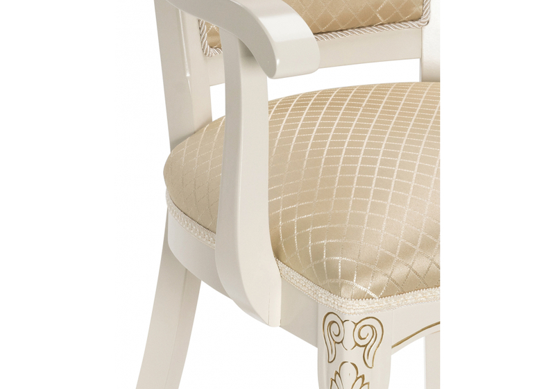 Стул деревянный, Клето патина золото / ромб