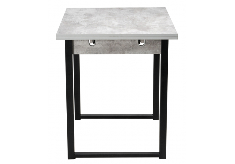 Стол деревянный, Форли бетон / черный матовый