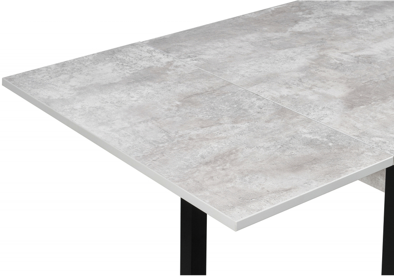 Стол деревянный, Форли бетон / черный матовый