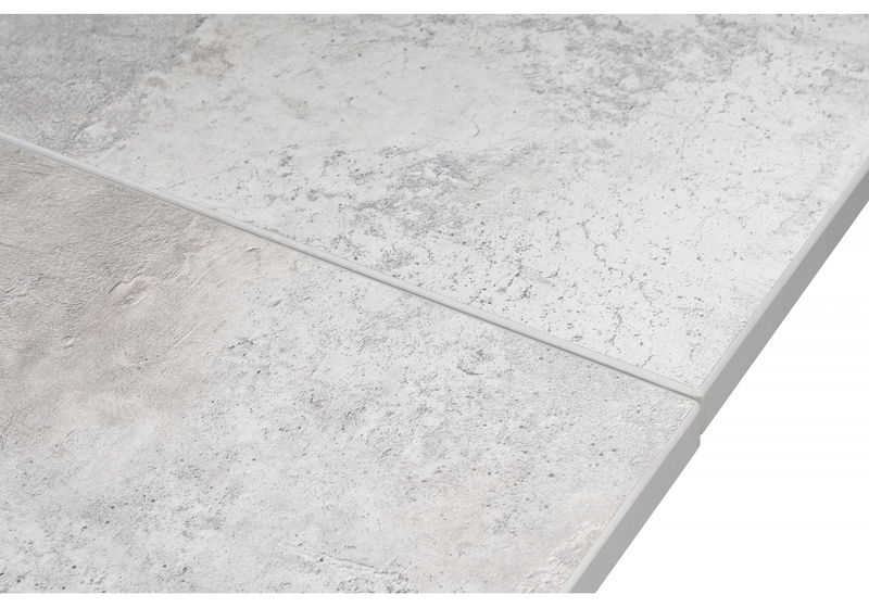 Стол деревянный, Форли бетон / черный матовый