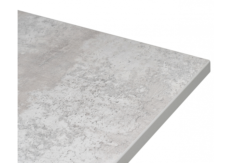 Стол деревянный, Форли бетон / черный матовый