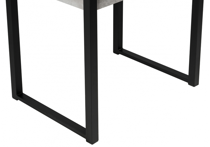 Стол деревянный, Форли бетон / черный матовый