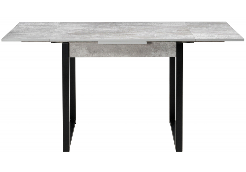 Стол деревянный, Форли бетон / черный матовый