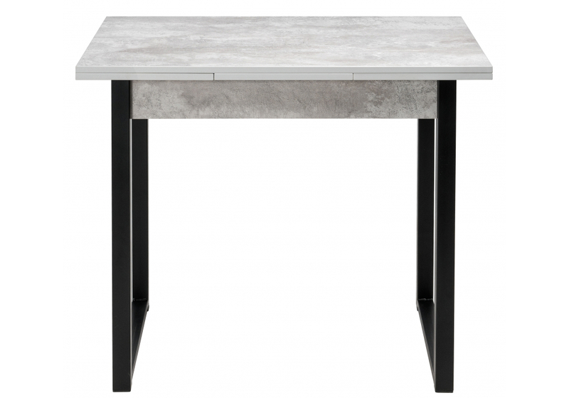 Стол деревянный, Форли бетон / черный матовый