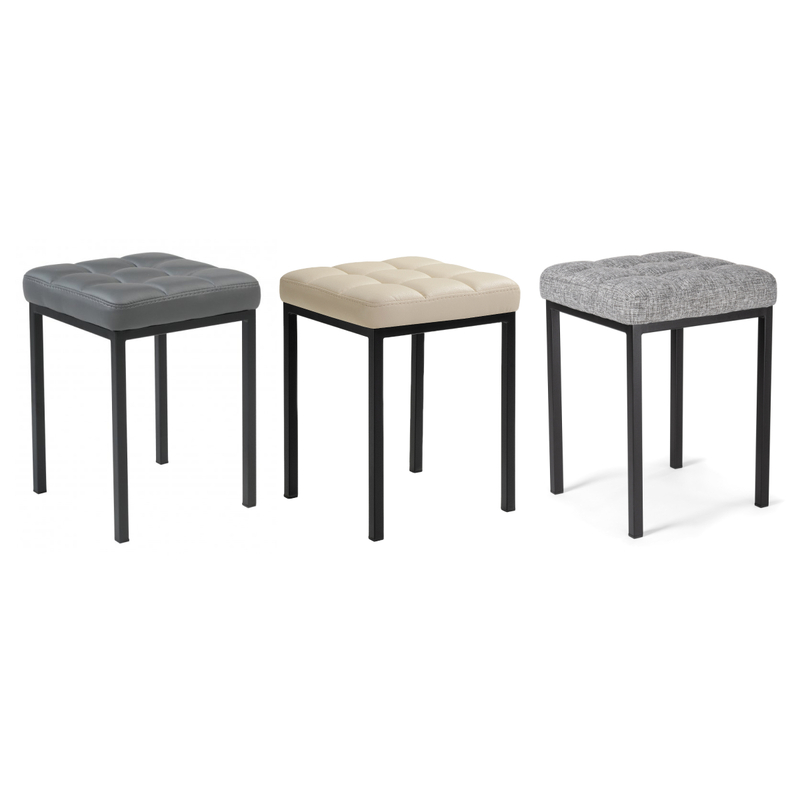 Табурет, Байя рогожка графит / черный матовый