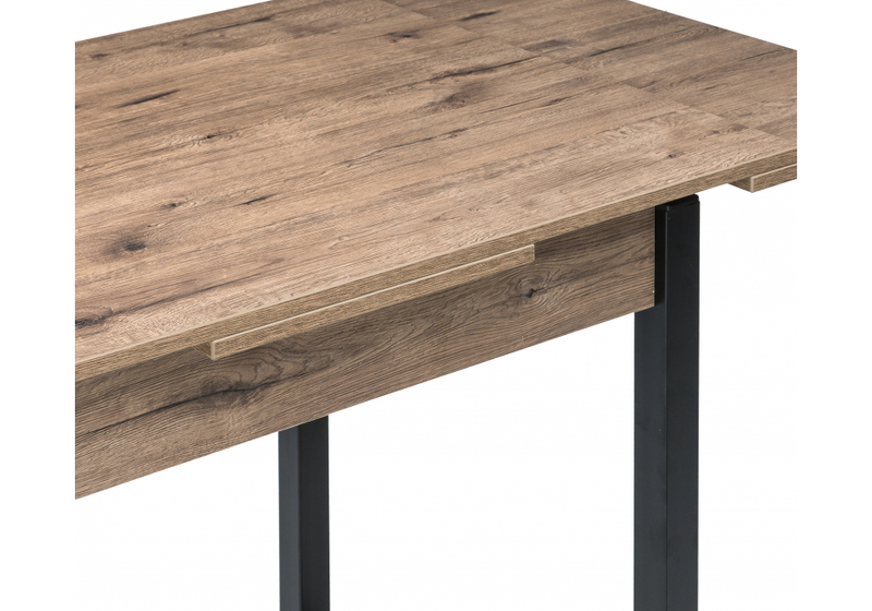 Стол деревянный, Форли дуб велингтон / черный матовый