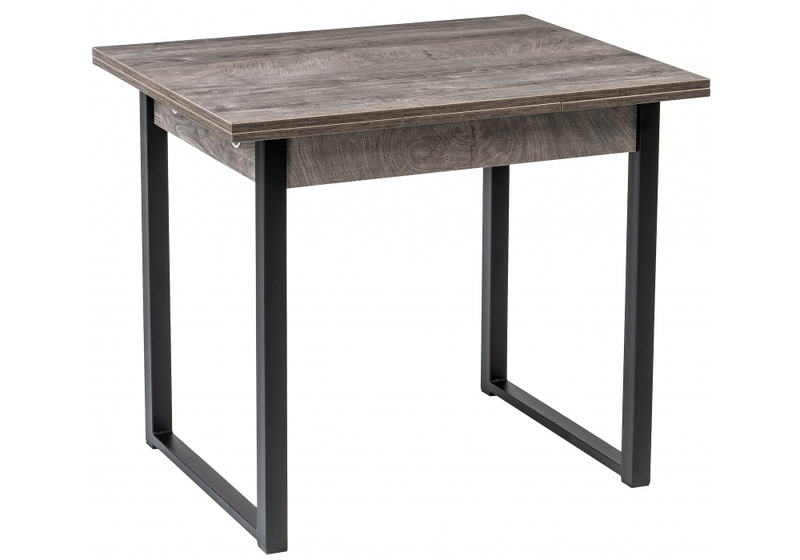 Стол деревянный, Форли дуб рошелье / черный матовый