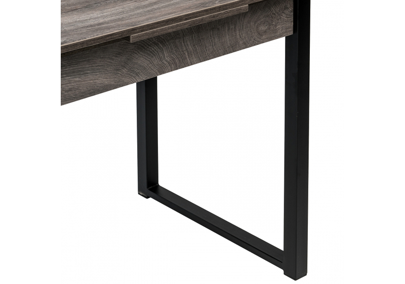 Стол деревянный, Форли дуб рошелье / черный матовый