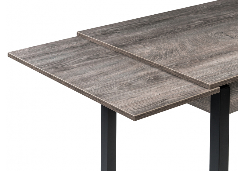 Стол деревянный, Форли дуб рошелье / черный матовый