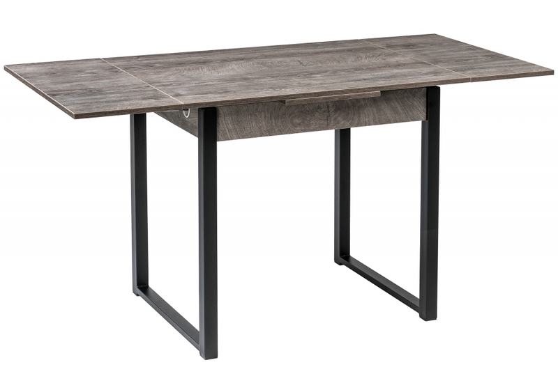 Стол деревянный, Форли дуб рошелье / черный матовый