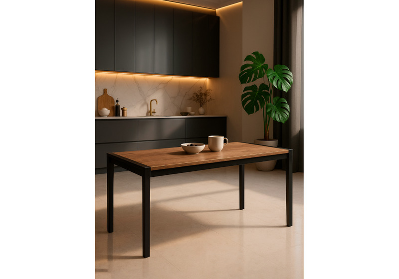 Стол деревянный, Центавр велингтон / черный матовый