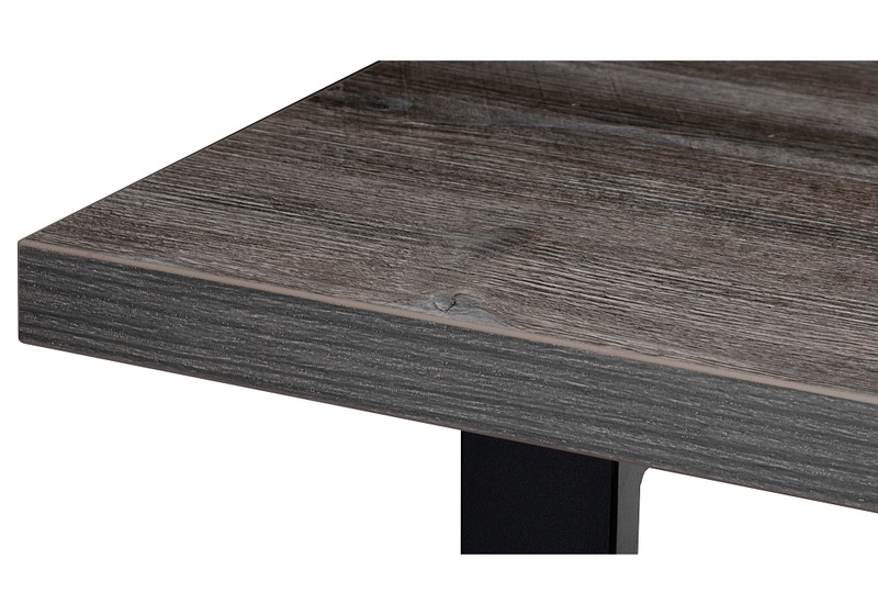 Стол деревянный, Эльпатия 110 дуб рошелье / черный матовый