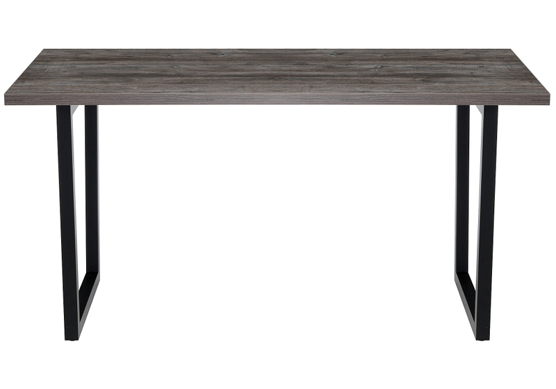 Стол деревянный, Эльпатия 150 дуб рошелье / черный матовый