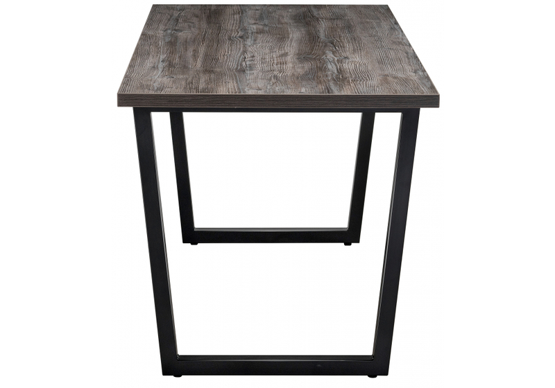 Стол деревянный, Эльпатия 150 дуб рошелье / черный матовый