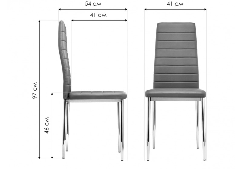 Стул на металлокаркасе, на металлокаркасе DC2-001 white / black
