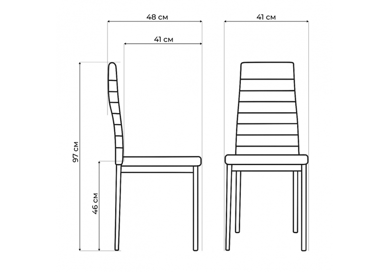 Стул на металлокаркасе, на металлокаркасе DC2-001 grey