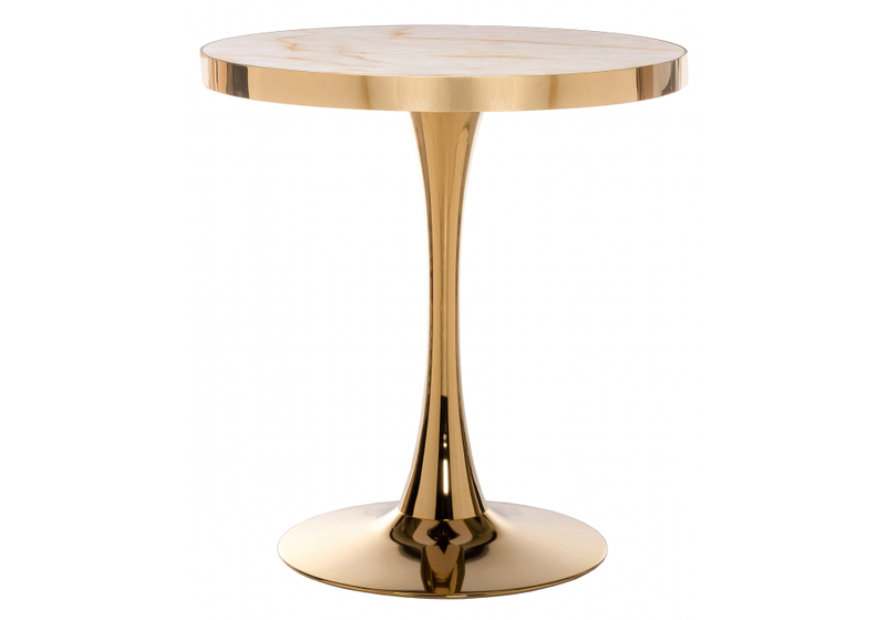 Стол деревянный, Dorian 70x75 бежевый / золотой