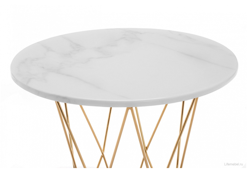 Стол деревянный, Melan white / gold