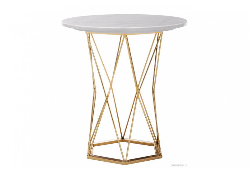 Стол деревянный, Melan white / gold