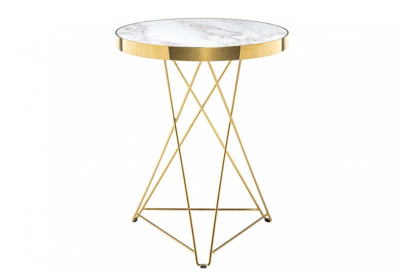 Стол деревянный, Milena white / gold