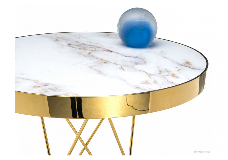 Стол деревянный, Milena white / gold