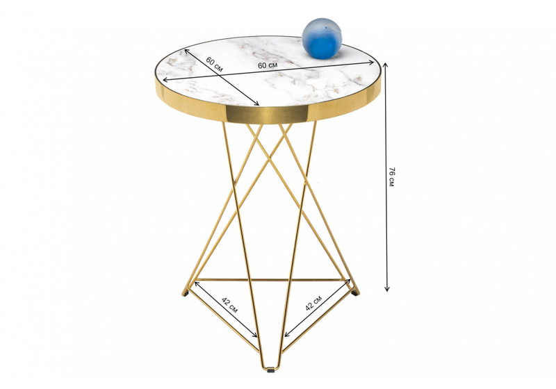 Стол деревянный, Milena white / gold