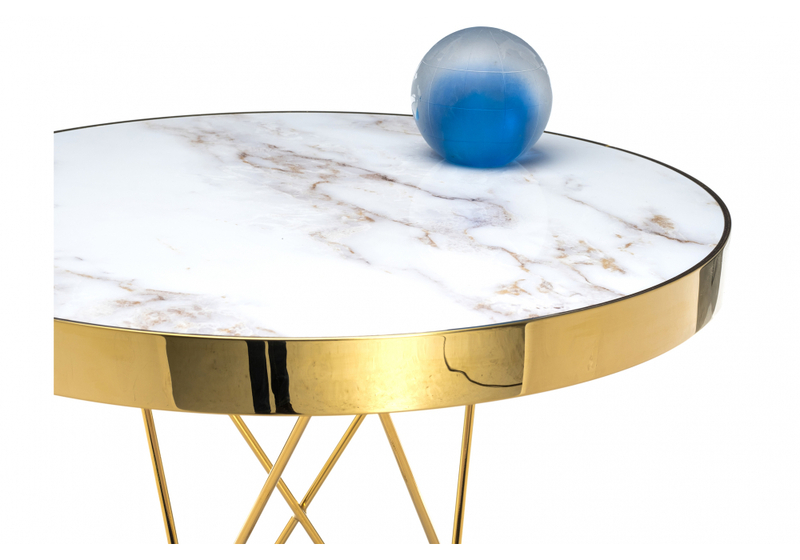 Стол деревянный, Milena white / gold