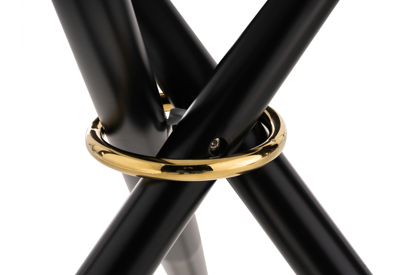 Стол стеклянный, Rock white / black