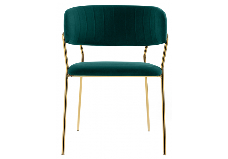 Стул на металлокаркасе, Kamelia зеленый / золото