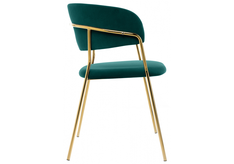 Стул на металлокаркасе, Kamelia зеленый / золото