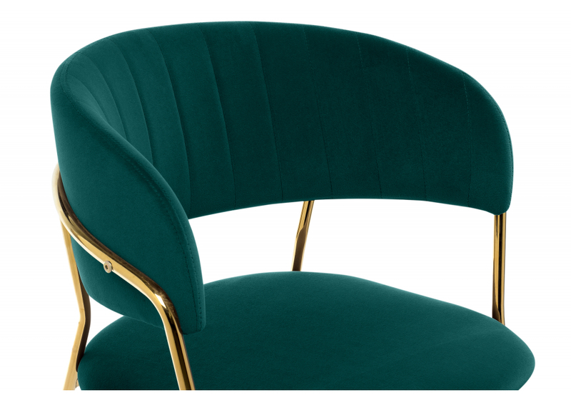 Стул на металлокаркасе, Kamelia зеленый / золото