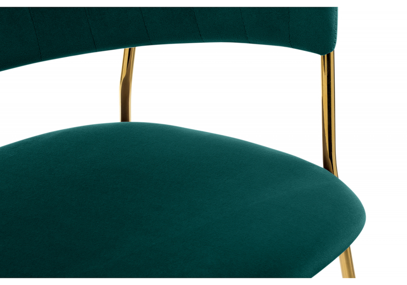 Стул на металлокаркасе, Kamelia зеленый / золото