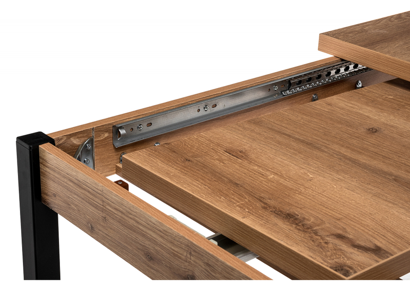 Стол деревянный, Оригон дуб горный / черный матовый