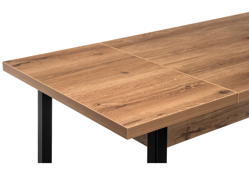 Стол деревянный, Оригон дуб горный / черный матовый