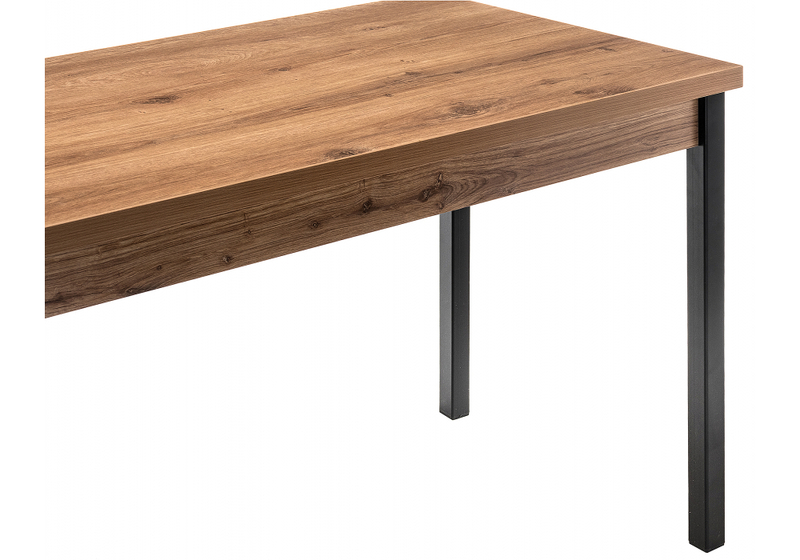 Стол деревянный, Оригон дуб горный / черный матовый