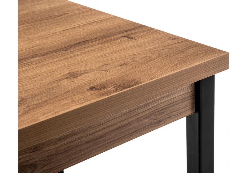 Стол деревянный, Оригон дуб горный / черный матовый