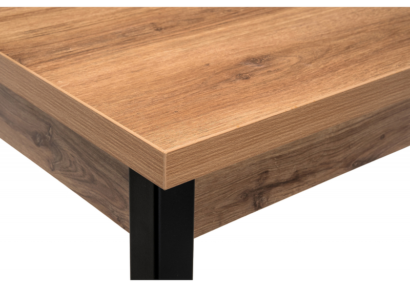 Стол деревянный, Оригон дуб горный / черный матовый