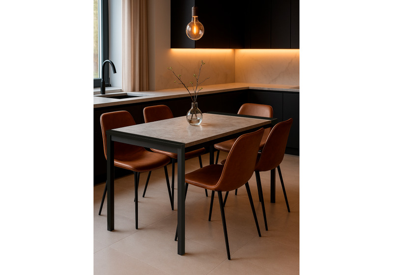 Стол деревянный, Центавр бетон / графит