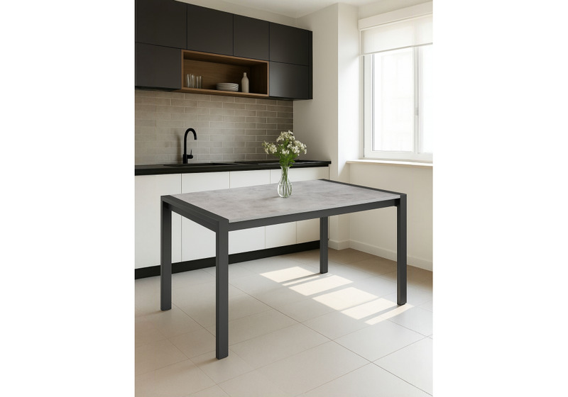 Стол деревянный, Центавр бетон / графит