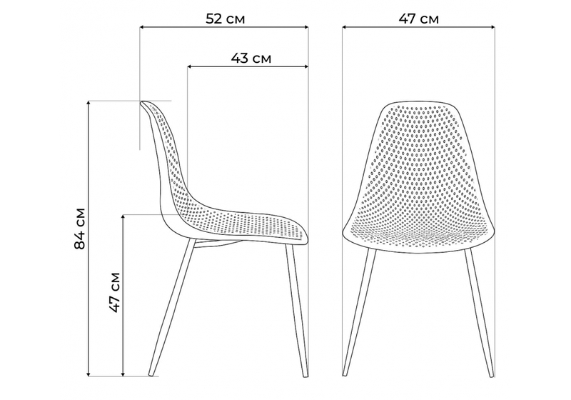 Стул на металлокаркасе, на металлокаркасе Vero белый