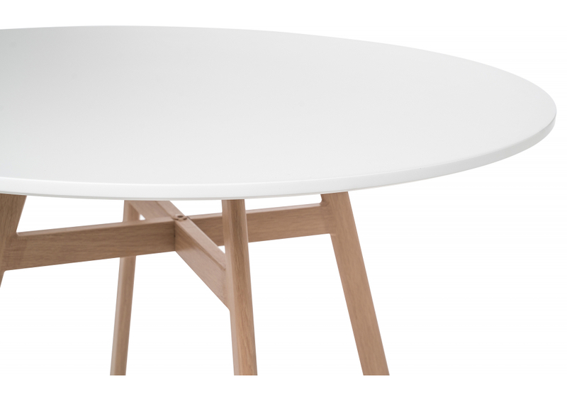 Стол деревянный, Skandi 90 белый