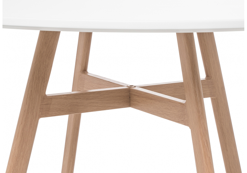 Стол деревянный, Skandi 90 белый