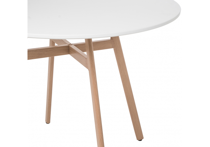 Стол деревянный, Skandi 90 белый